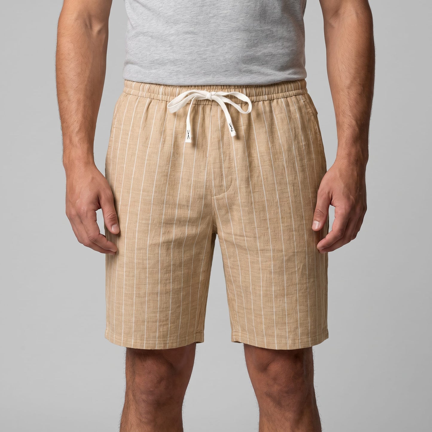 Fairbanks Linen Blend Pinstripe Shorts_1