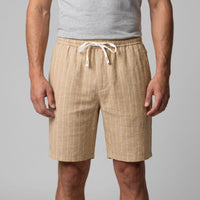 Fairbanks Linen Blend Pinstripe Shorts