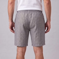 Fairbanks Linen Blend Pinstripe Shorts