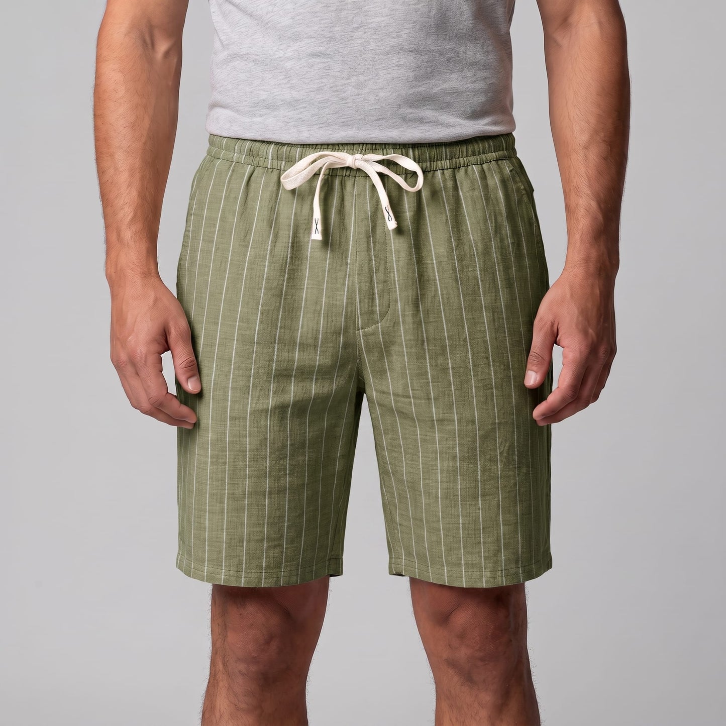 Fairbanks Linen Blend Pinstripe Shorts_13