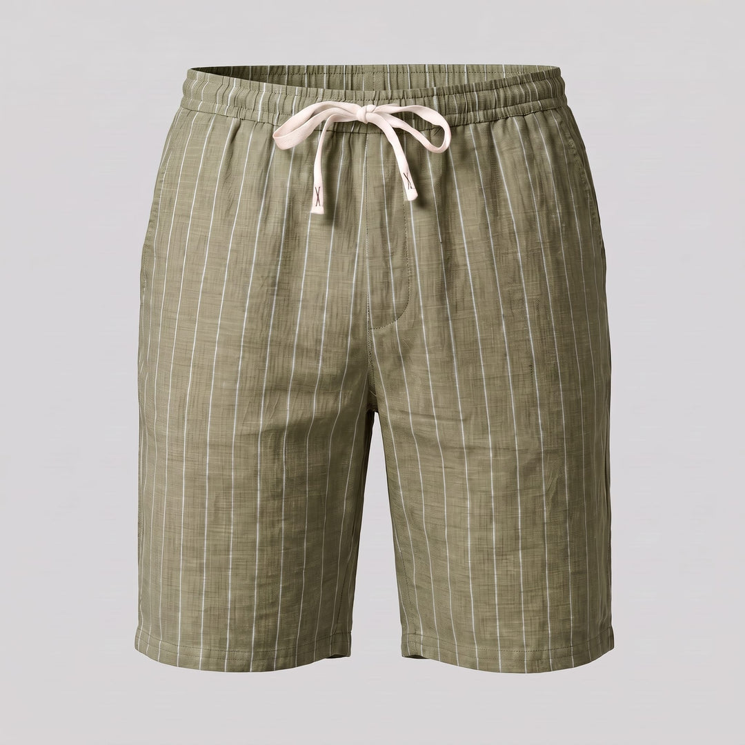 Fairbanks Linen Blend Pinstripe Shorts