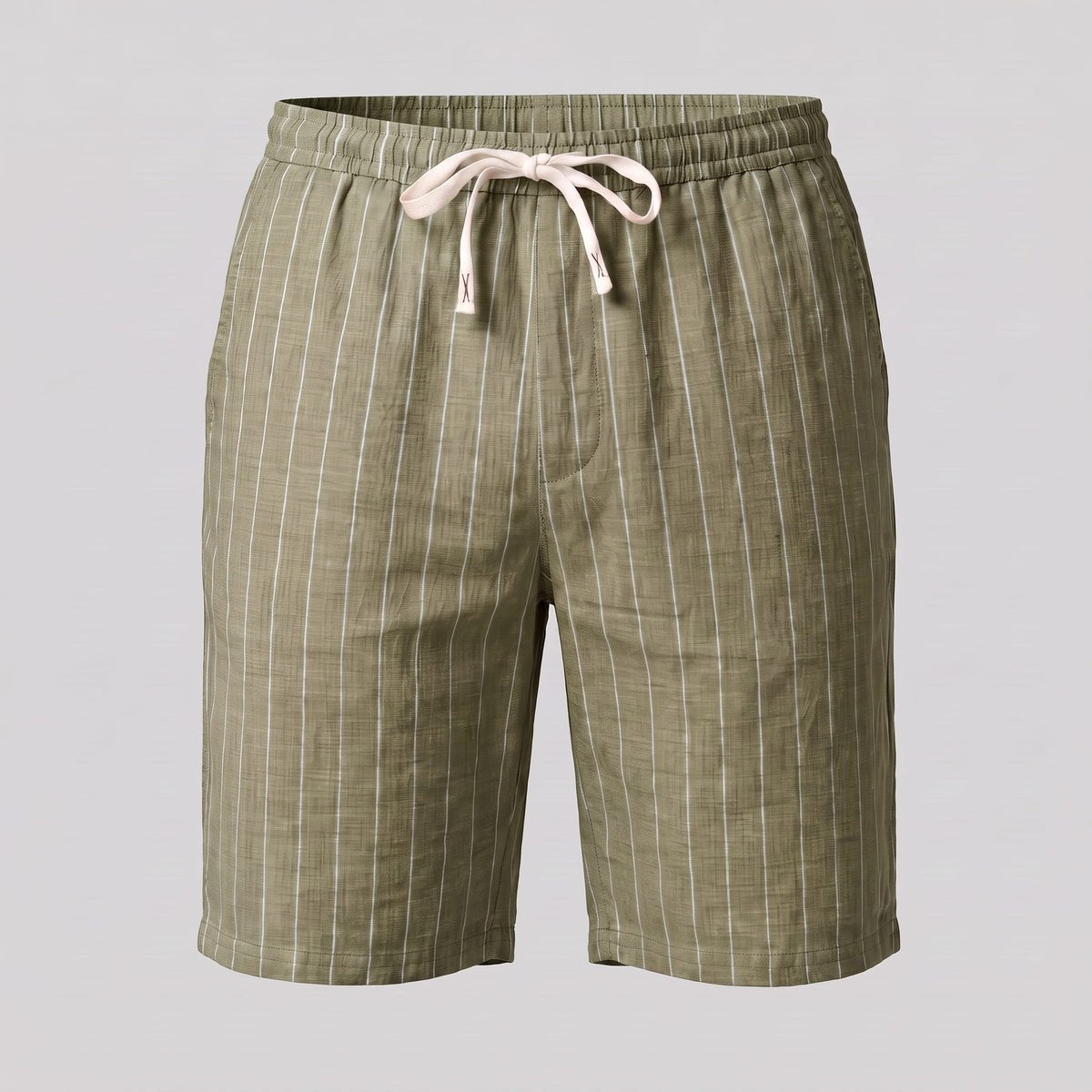Fairbanks Linen Blend Pinstripe Shorts