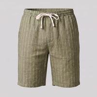 Fairbanks Linen Blend Pinstripe Shorts