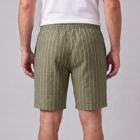 Fairbanks Linen Blend Pinstripe Shorts