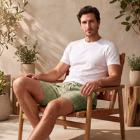 Fairbanks Linen Blend Pinstripe Shorts