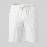 Fairbanks Linen Blend Pinstripe Shorts