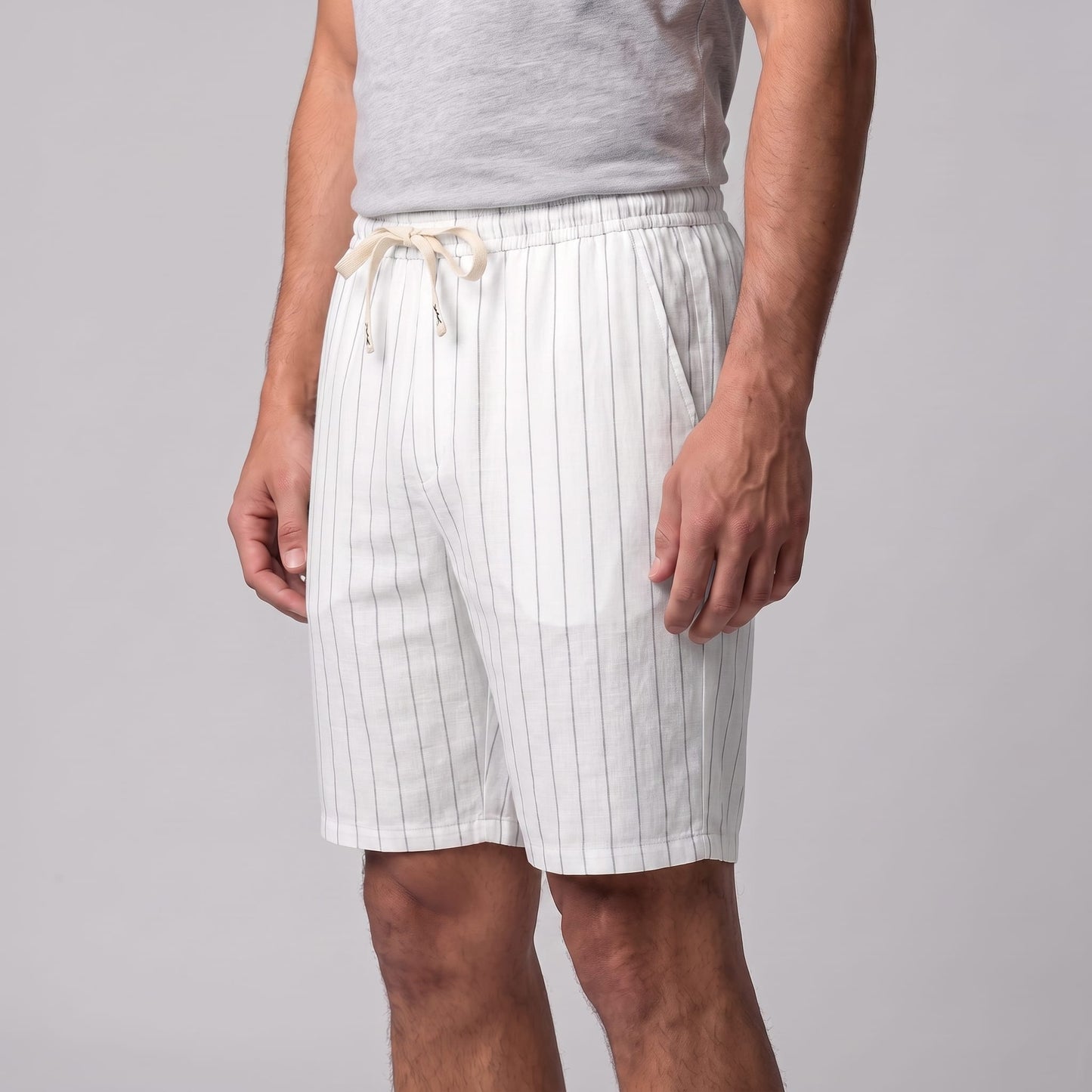 Fairbanks Linen Blend Pinstripe Shorts_22