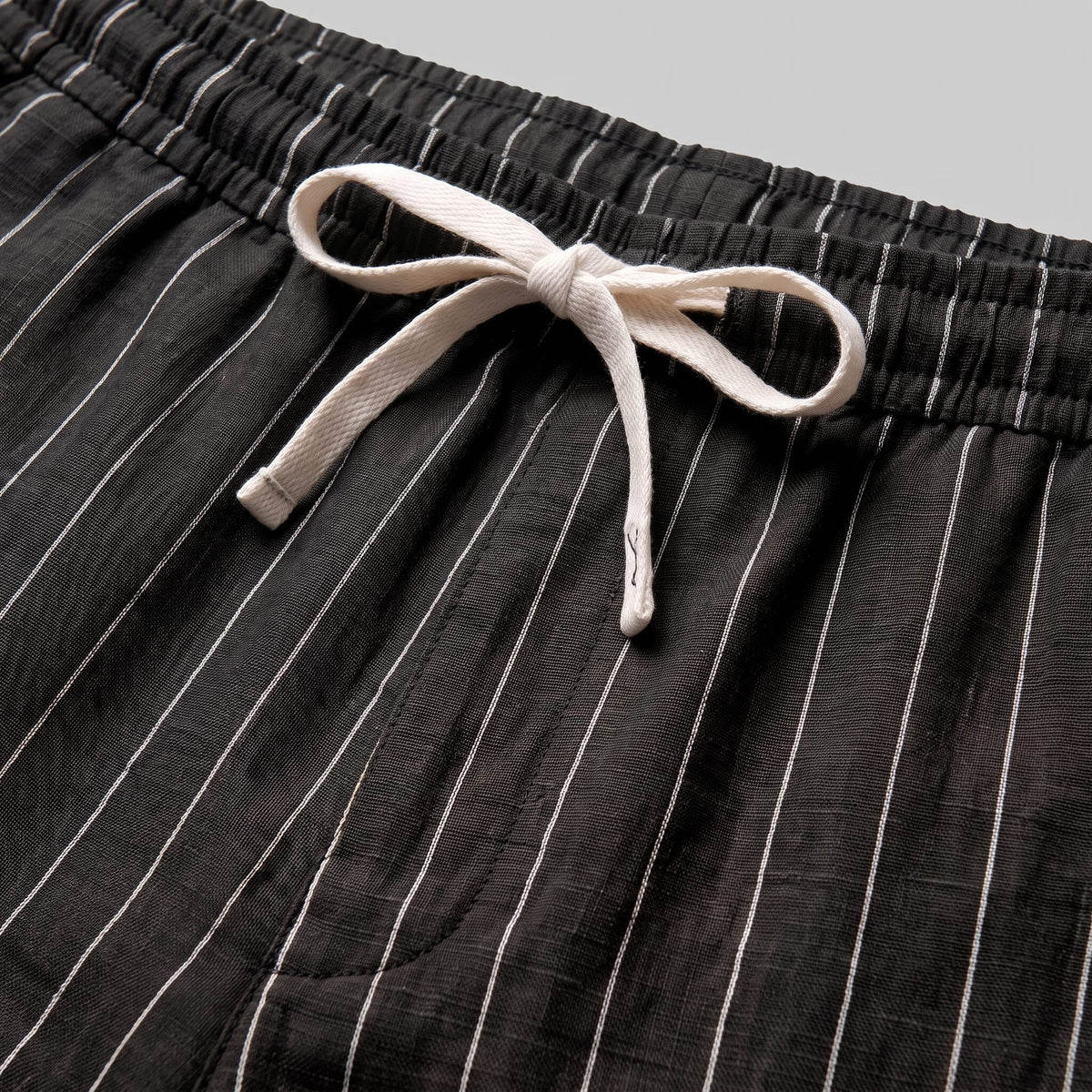 Fairbanks Linen Blend Pinstripe Shorts