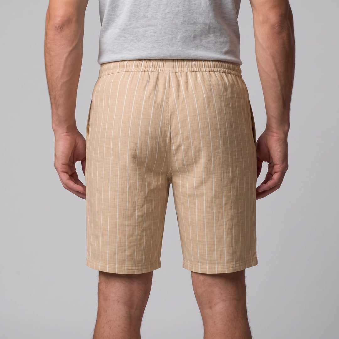 Fairbanks Linen Blend Pinstripe Shorts