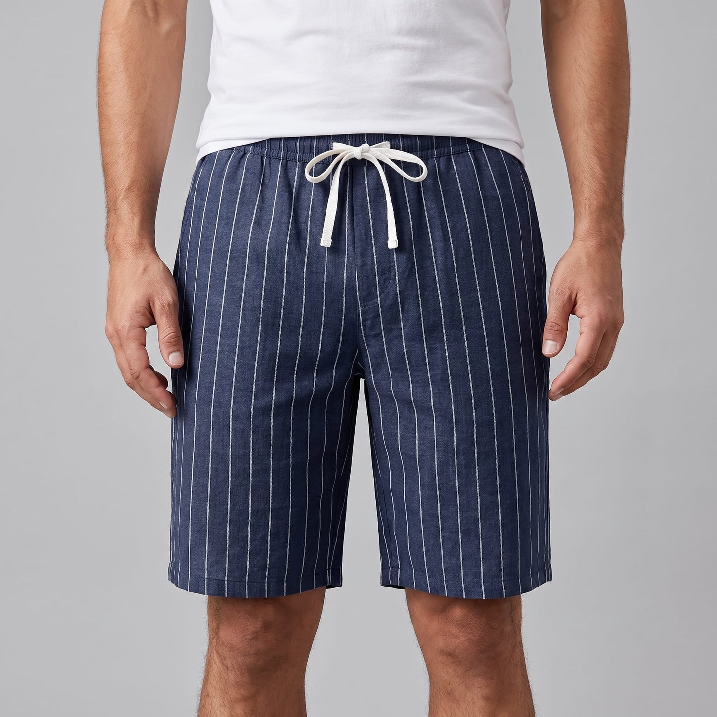 Fairbanks Linen Blend Pinstripe Shorts_31