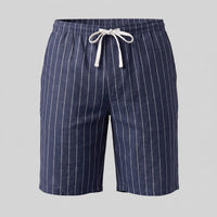 Fairbanks Linen Blend Pinstripe Shorts