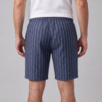 Fairbanks Linen Blend Pinstripe Shorts