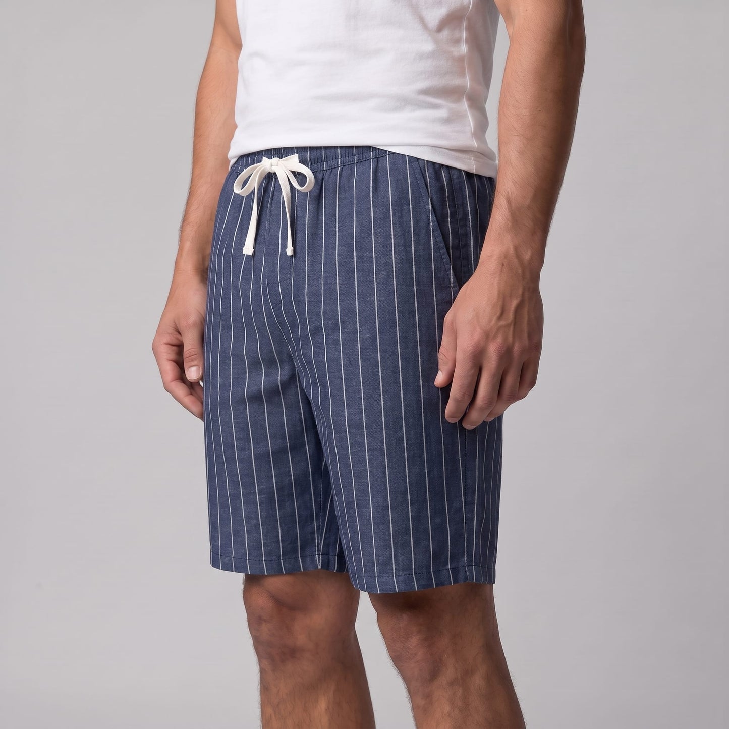 Fairbanks Linen Blend Pinstripe Shorts_34