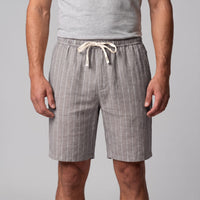 Fairbanks Linen Blend Pinstripe Shorts