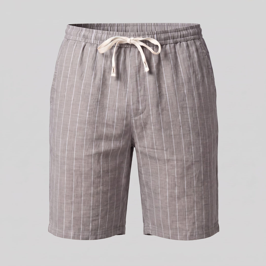 Fairbanks Linen Blend Pinstripe Shorts