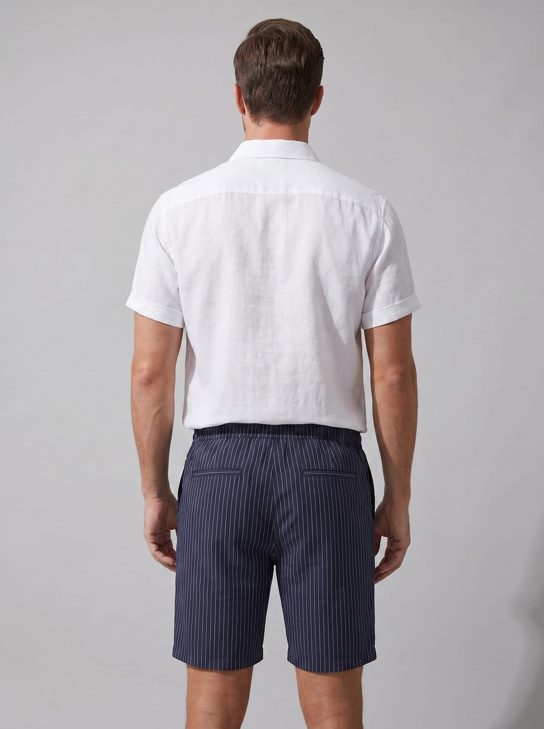 Colin Linen Shirt and Drawstring Shorts Set