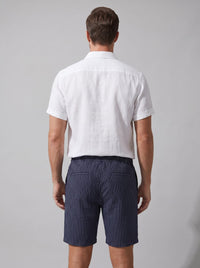 Colin Linen Shirt and Drawstring Shorts Set
