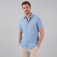 Keaton Linen Blend Short Sleeve Shirt