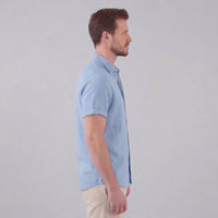Keaton Linen Blend Short Sleeve Shirt