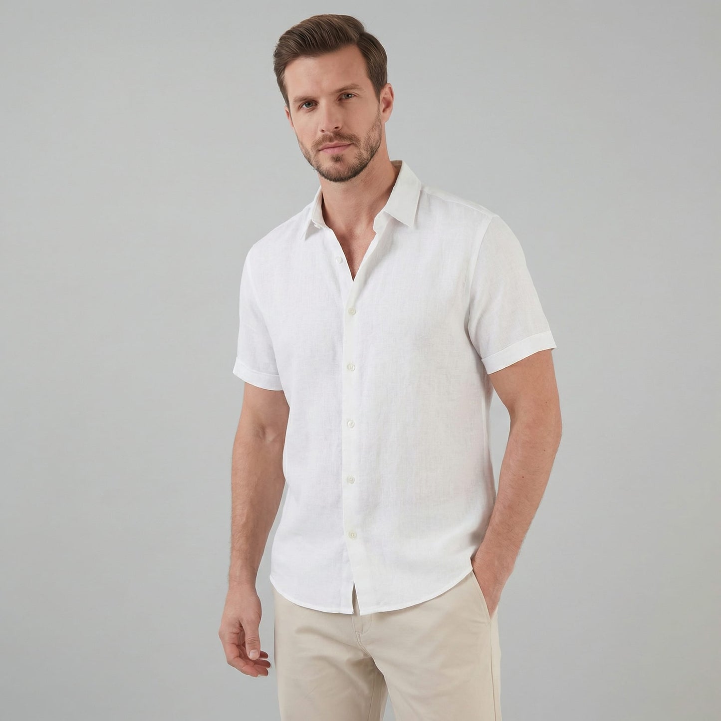Keaton Linen Blend Short Sleeve Shirt_16