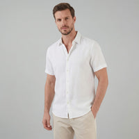 Keaton Linen Blend Short Sleeve Shirt