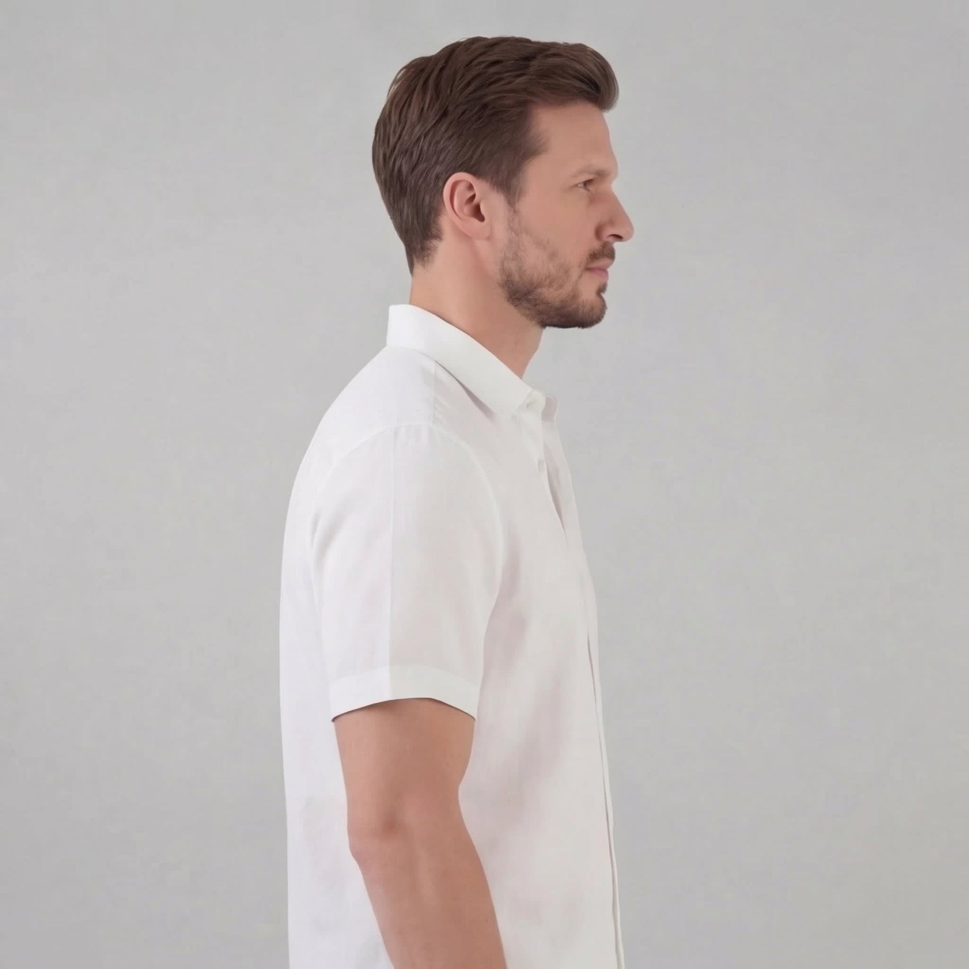 Keaton Linen Blend Short Sleeve Shirt