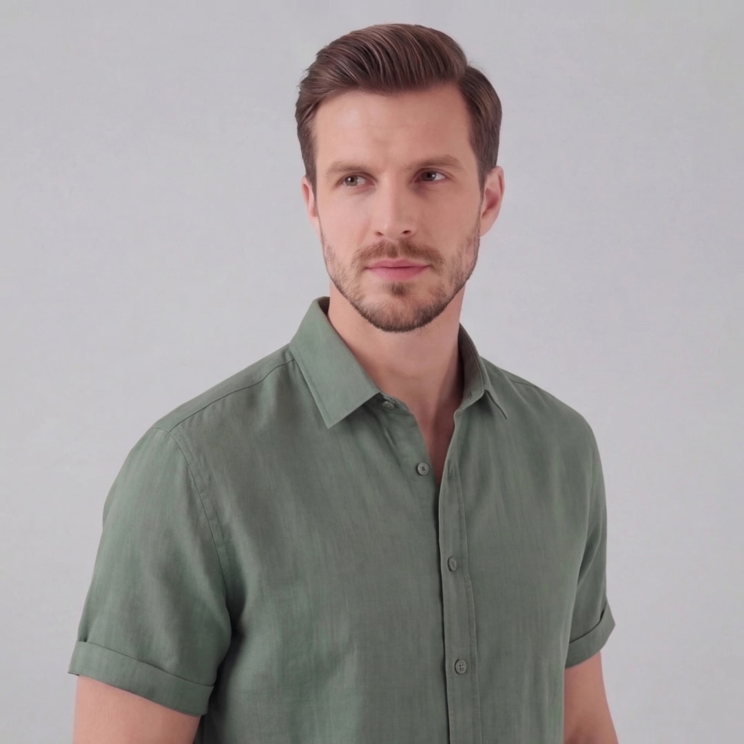 Keaton Linen Blend Short Sleeve Shirt_2