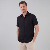 Keaton Linen Blend Short Sleeve Shirt