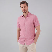 Keaton Linen Blend Short Sleeve Shirt
