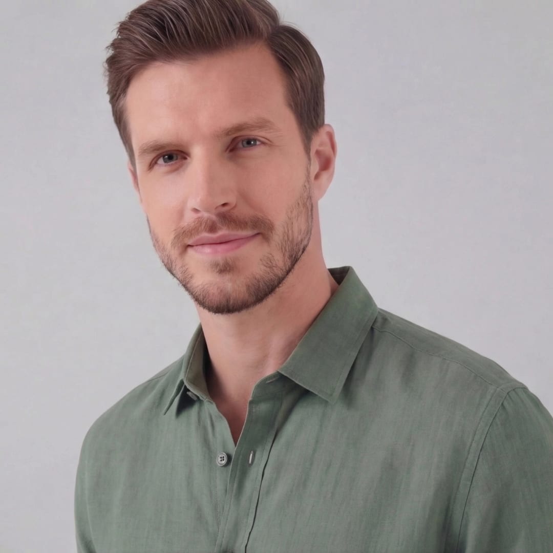 Keaton Linen Blend Short Sleeve Shirt