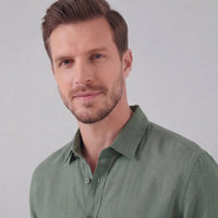 Keaton Linen Blend Short Sleeve Shirt