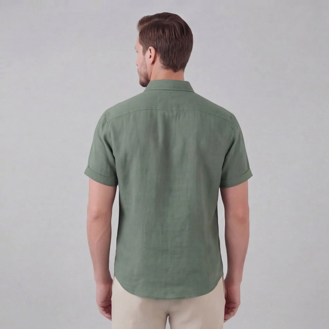 Keaton Linen Blend Short Sleeve Shirt_4