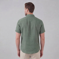 Keaton Linen Blend Short Sleeve Shirt