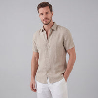 Keaton Linen Blend Short Sleeve Shirt