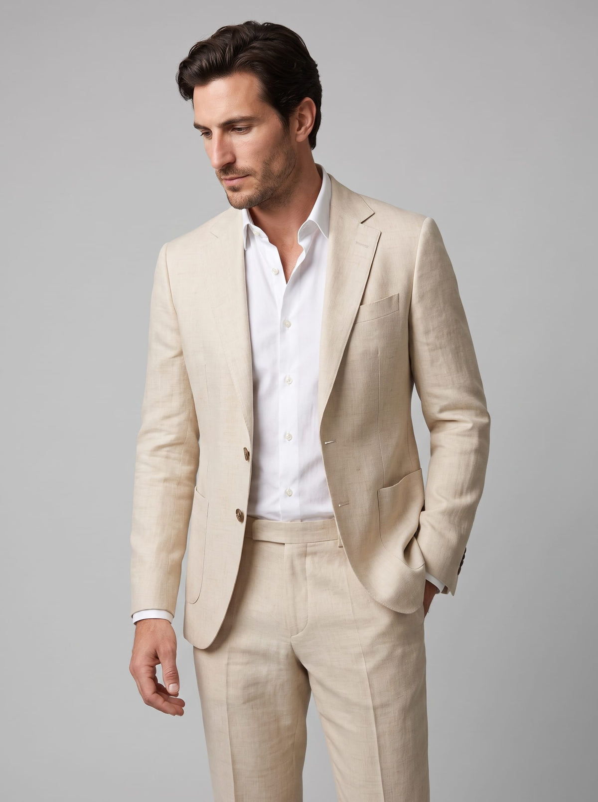 Hensley Linen Slim Fit Suit