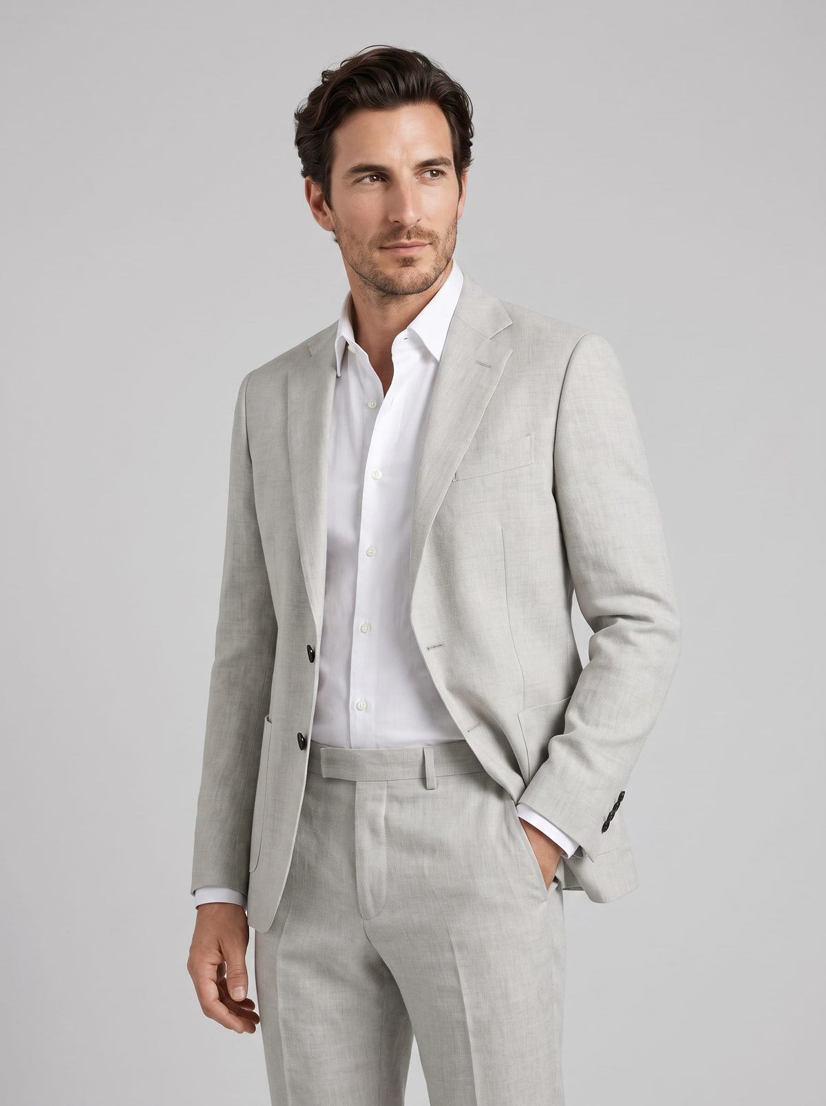 Hensley Linen Slim Fit Suit