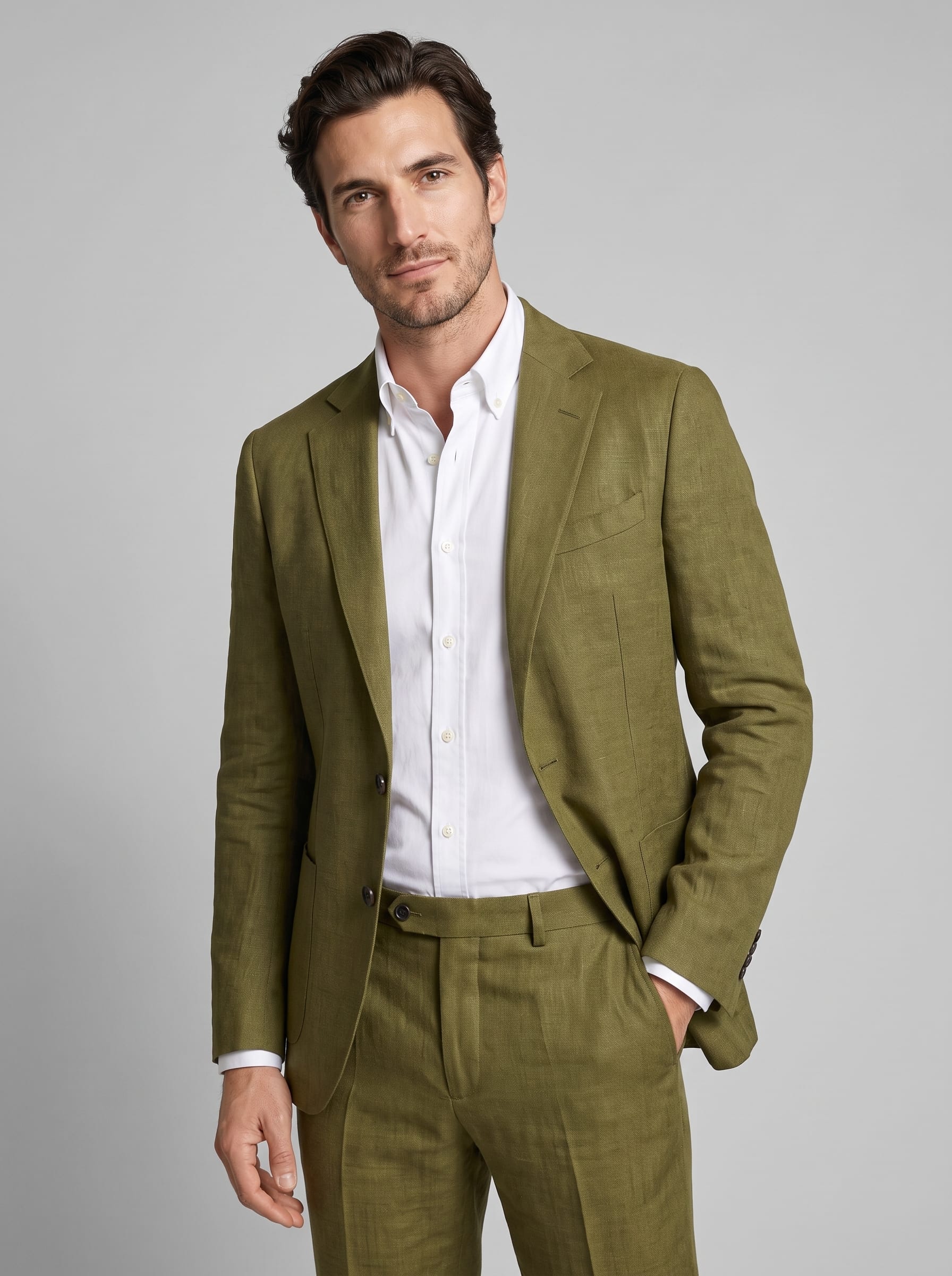 Hensley Linen Slim Fit Suit