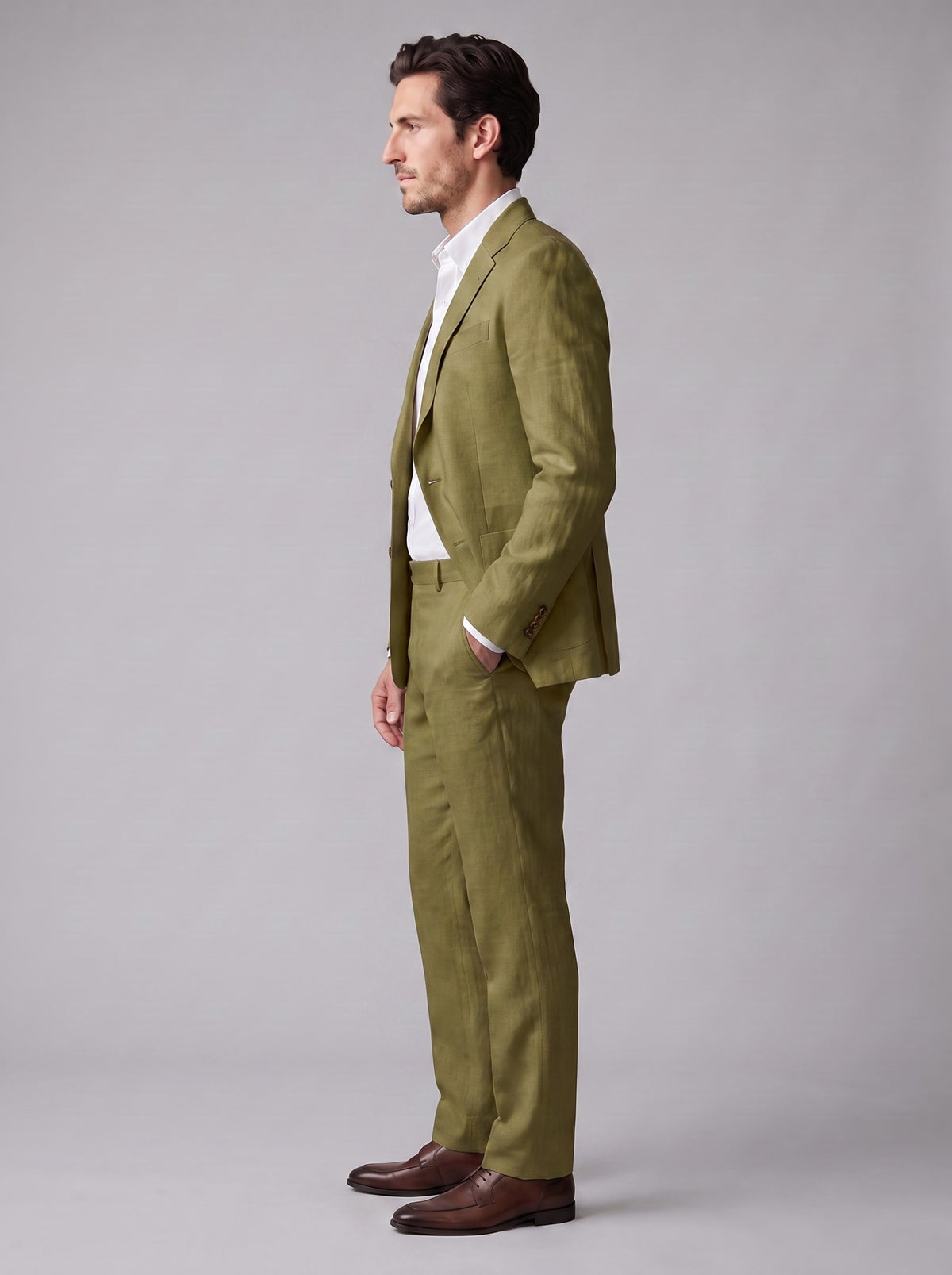 Hensley Linen Slim Fit Suit