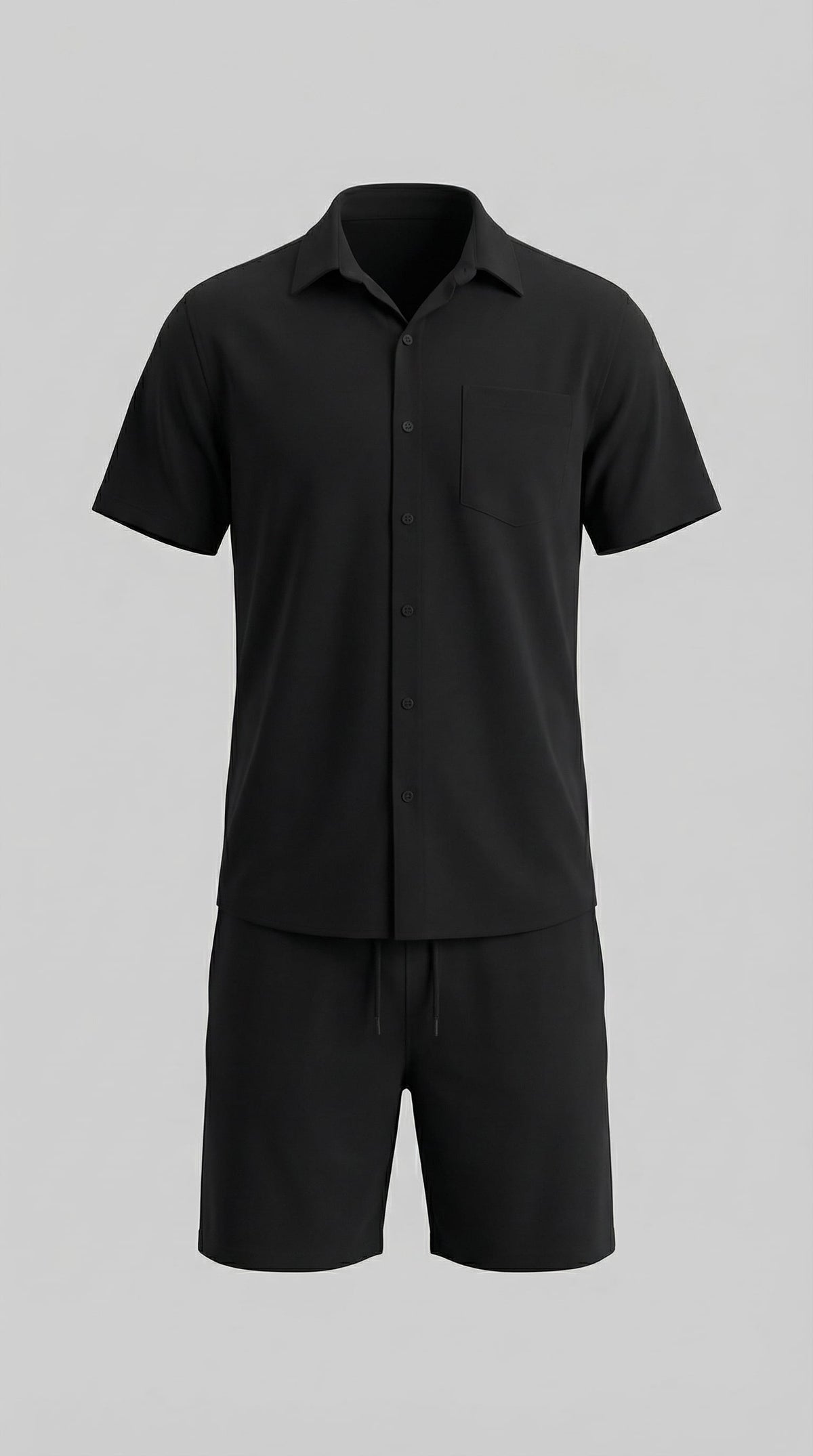 Colson Ribbed Texture Shirt and Shorts Set