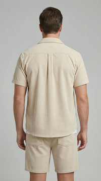 Colson Ribbed Texture Shirt and Shorts Set