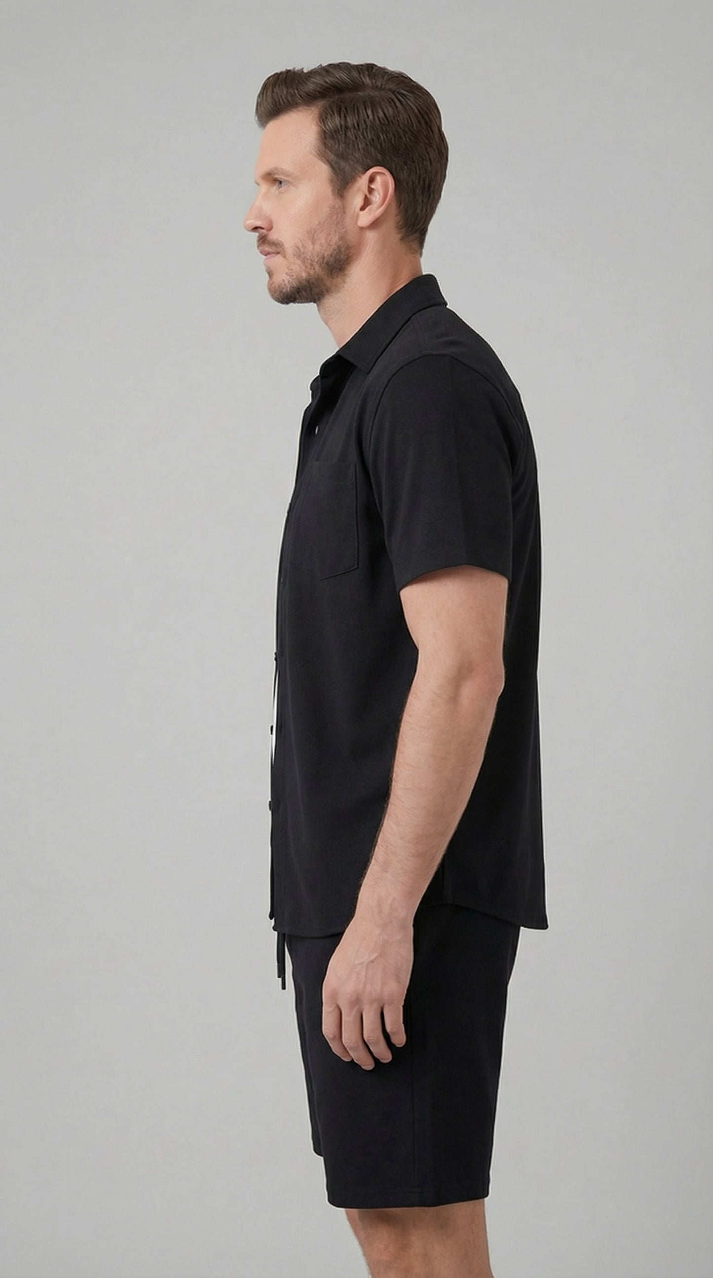 Colson Ribbed Texture Shirt and Shorts Set_7