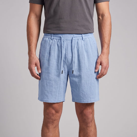 Falkner Pleated Linen Shorts_1
