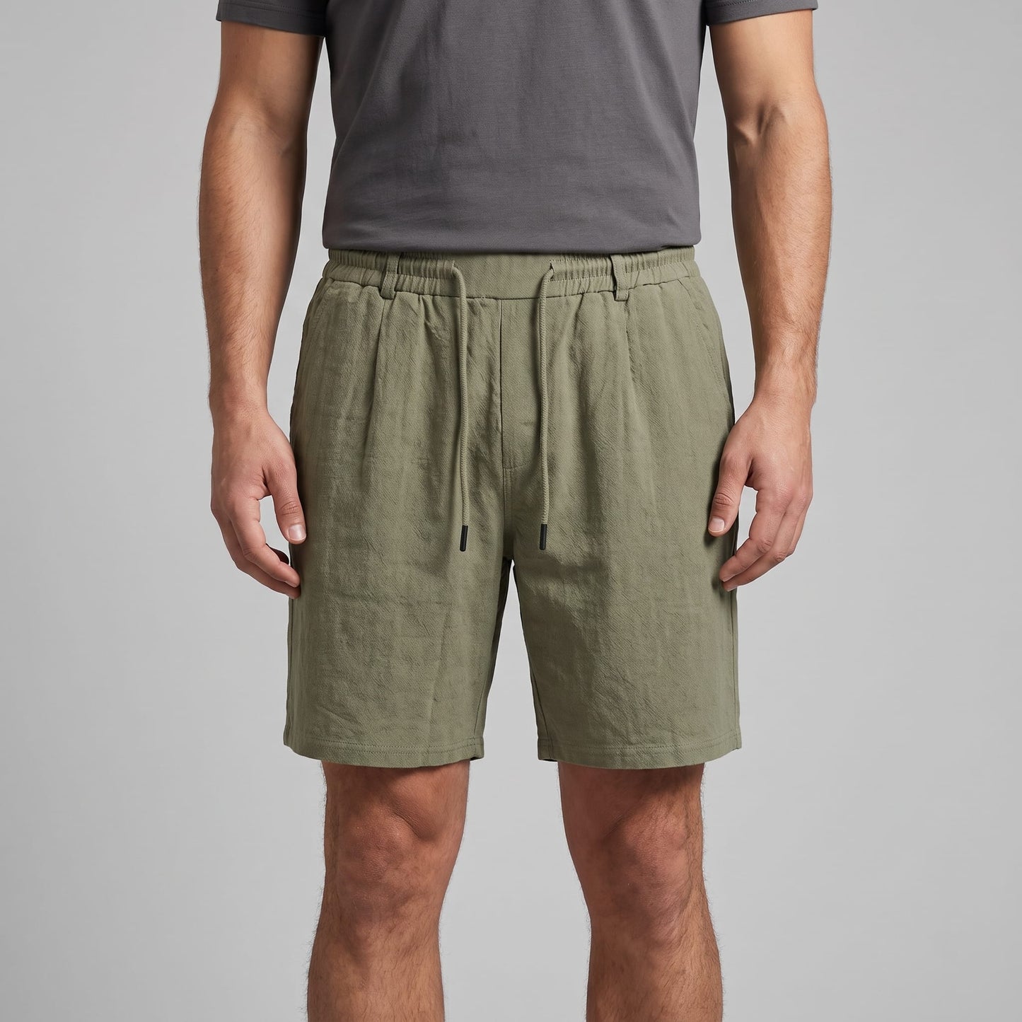 Falkner Pleated Linen Shorts_19