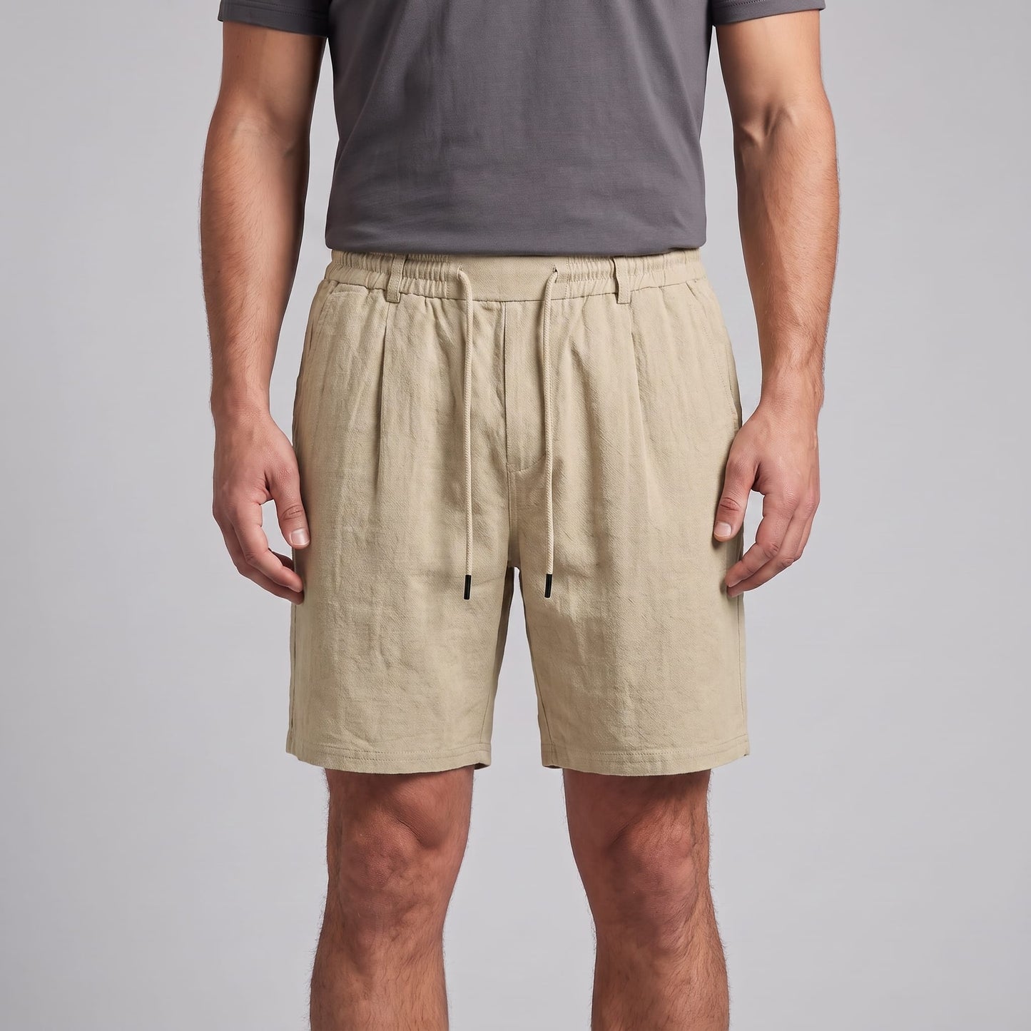 Falkner Pleated Linen Shorts_7