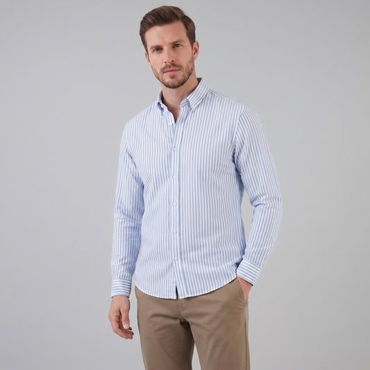 Kellan Striped Linen Dress Shirt_1