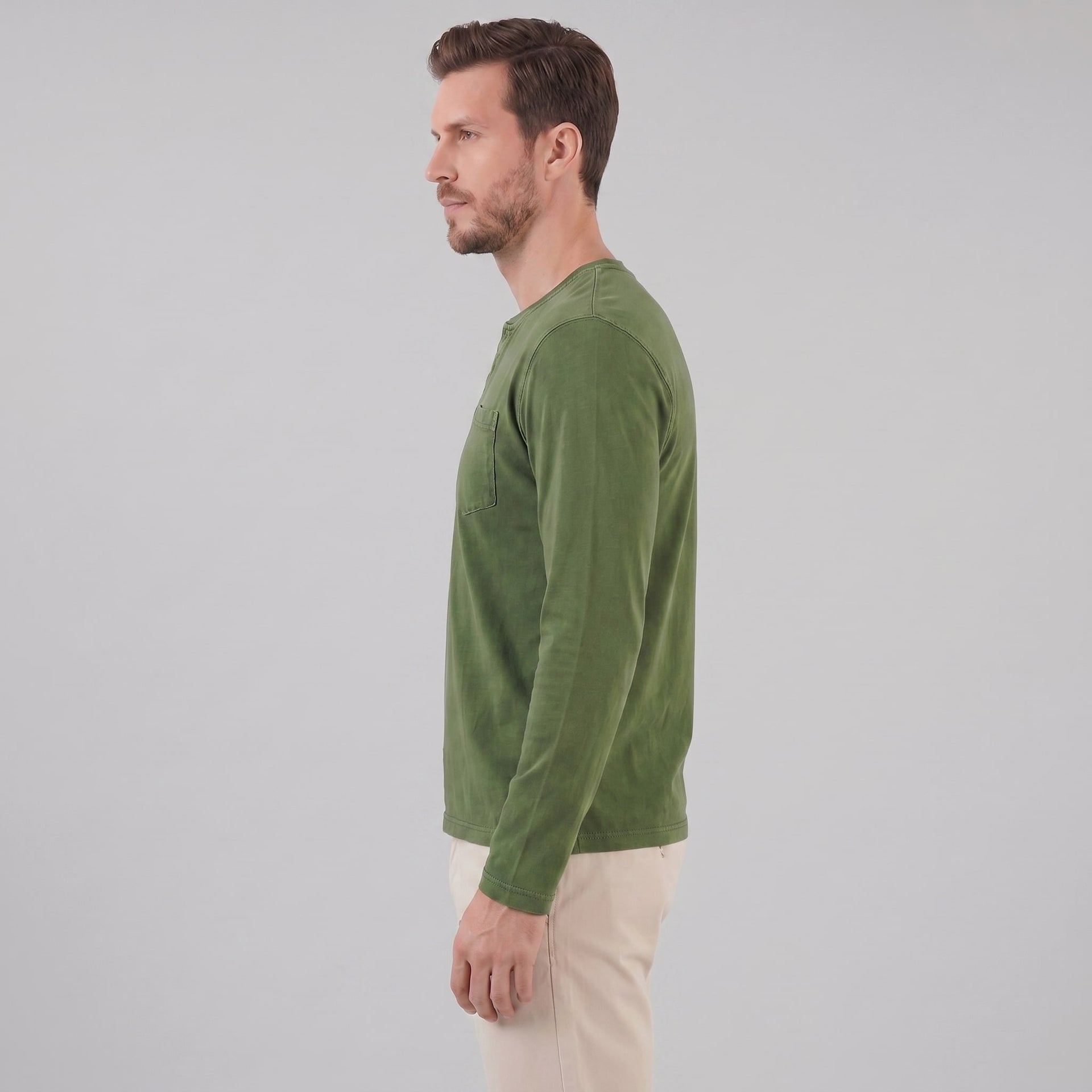 Beckett Long Sleeve Pocket Henley
