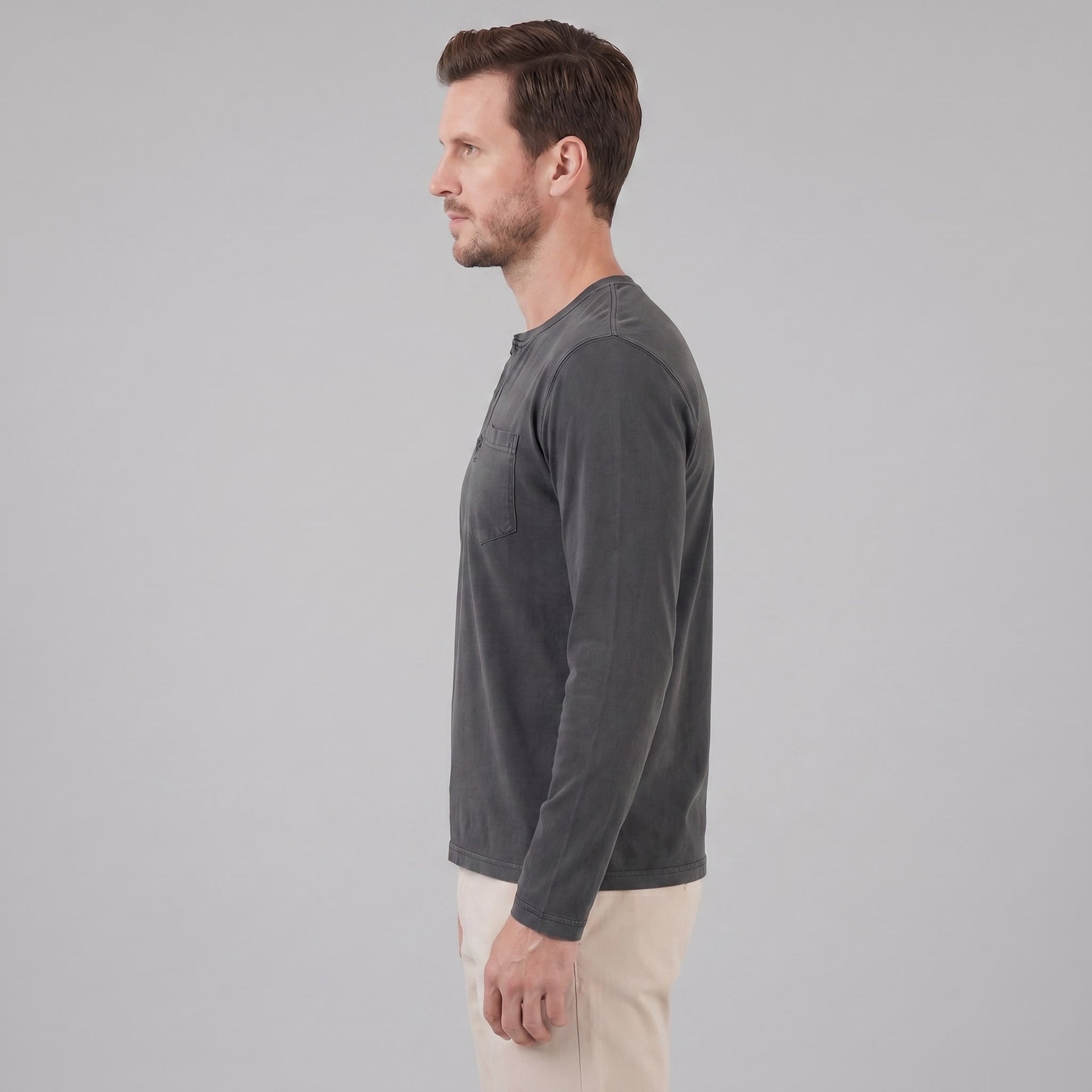 Beckett Long Sleeve Pocket Henley