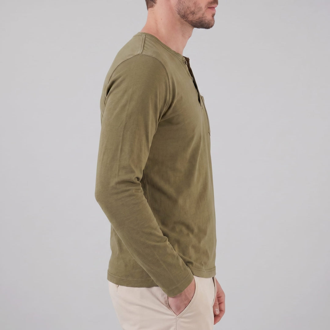 Beckett Long Sleeve Pocket Henley