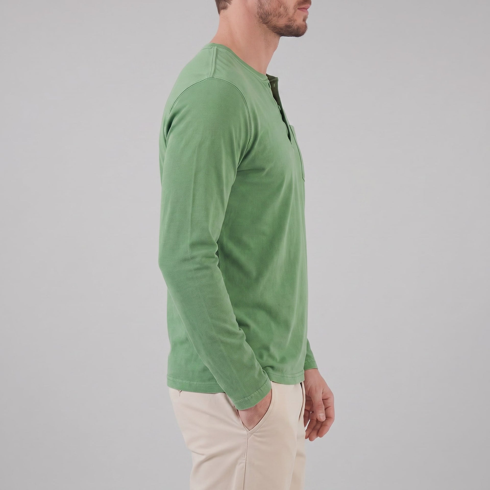 Beckett Long Sleeve Pocket Henley