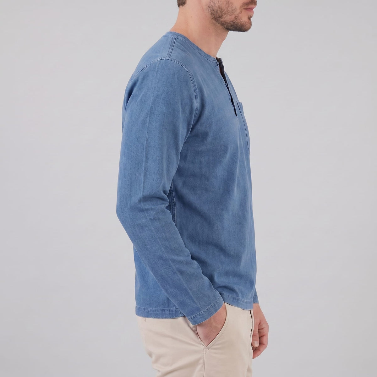 Beckett Long Sleeve Pocket Henley